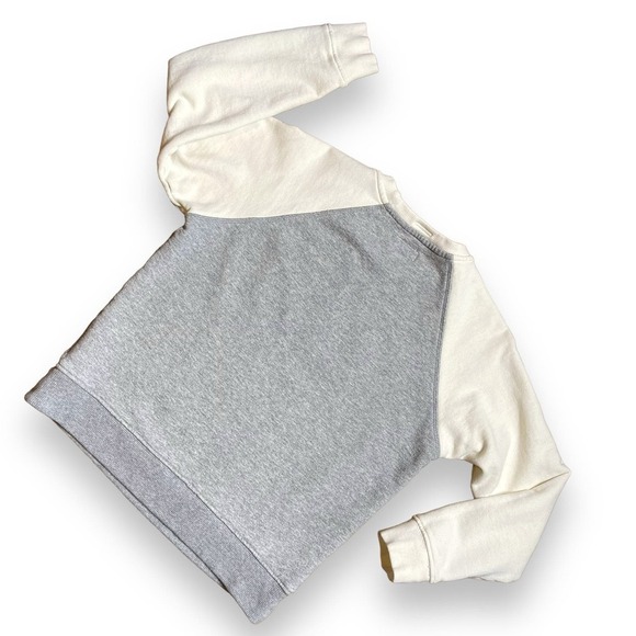 Mother The Square Adios Popover Sweatshirt Gray Ivory Size XS Retro 70’s Vibes - Picture 4 of 12